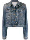 GIVENCHY CROPPED BUTTONED DENIM JACKET
