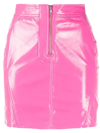 Fiorucci Vinyl Mini Skirt In Pink
