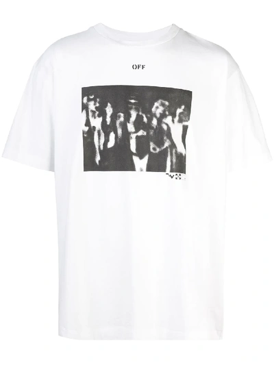 Off-white T-shirt Mit Grafischem Print In 白色