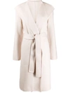 Joseph Lima Belted Robe Coat In Pink