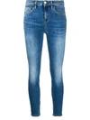PINKO HIGH WAISTED CROPPED SKINNY JEANS