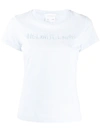 Helmut Lang T-shirts Mit Logo-stickerei In Blue