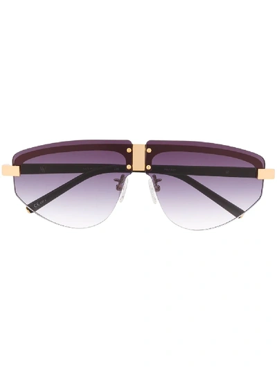 Linda Farrow X Matthew Williamson Oversized Sunglasses In 黑色