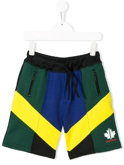 Dsquared2 Teen Jogginghose In Colour-block-optik In Green