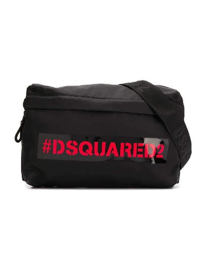 Dsquared2 Kids' Logo Patch Shoulder Bag In Black