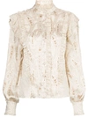 Alexis Eline Ruffled Blouse In Neutrals