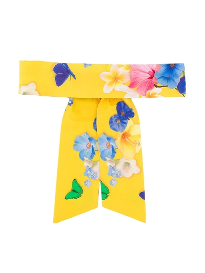 Lapin House Kids' Floral-print Headband In Yellow