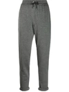 Brunello Cucinelli Bead-embellished Sweatpants In 灰色