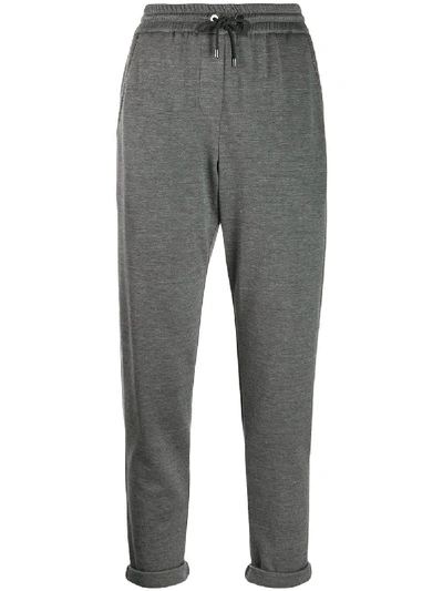 Brunello Cucinelli Bead-embellished Sweatpants In 灰色