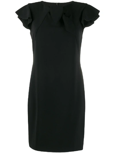 Moschino Ruffle Sleeve Dress In Black