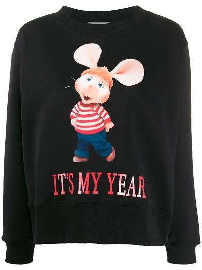 ALBERTA FERRETTI SLOGAN GRAPHIC PRINT SWEATSHIRT