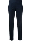 Piazza Sempione Slim-fit Slit-cuff Trousers In Black