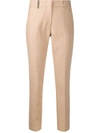Peserico Cropped Tapered Trousers In Neutrals