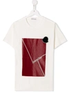 Moncler Teen Ss Printed T-shirt In White