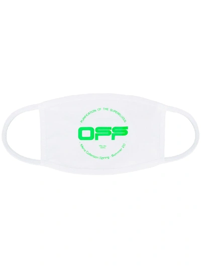 Off-white Logo Printed Mask In 白色