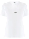 Msgm Regular Fit Logo T-shirt In White