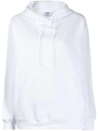 Msgm Oversized Logo Hoodie In 白色