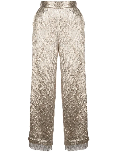 Rachel Comey Cropped Textured Trousers In Neutrals