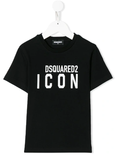 Dsquared2 Kids' X Ibrahimović Icon T-shirt In Black