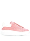 Alexander Mcqueen Oversized Glitter Sneakers In Pink