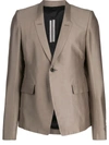 RICK OWENS FITTED SINGLE BREASTED BLAZER