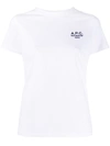Apc Denise Embroidered Logo T-shirt In White