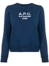 Apc Logo Knitted Top In Blue