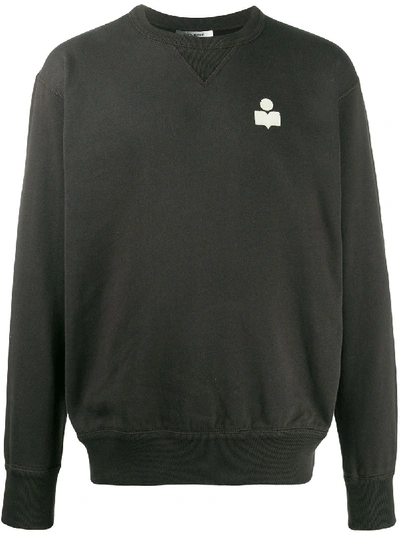 Isabel Marant Mike Logo Print Relaxed-fit Sweatshirt In Black