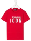 Dsquared2 Kids' Icon Relaxed-fit Cotton T-shirt In Red