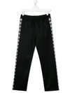 Dsquared2 Teen Logo Tape Track Pants In Black