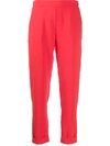 P.a.r.o.s.h Plain Slim-fit Trousers In Red
