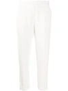 P.a.r.o.s.h Mid-rise Slim Fit Trousers In Neutrals