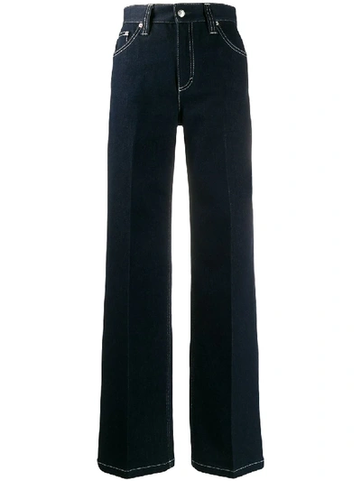 Chloé High-waist Recycled Denim Flared Jeans In Blue