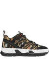 BURBERRY LEOPARD PRINT LOW-TOP SNEAKERS