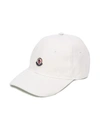 Moncler Kids' Logo Detail Baseball Cap In 白色