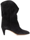 Isabel Marant Dernee Suede Ankle Boots In Black