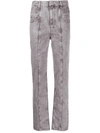 Isabel Marant Étoile Henoya High-rise Straight Jeans In Grey