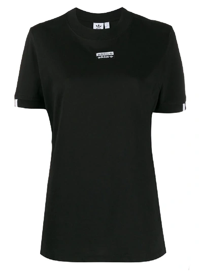 Adidas Originals Logo Patch Short Sleeve T-shirt In Black