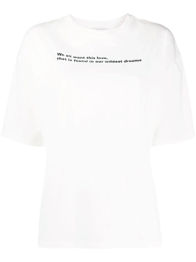 Essentiel Antwerp Short Sleeve Logo Print T-shirt In White