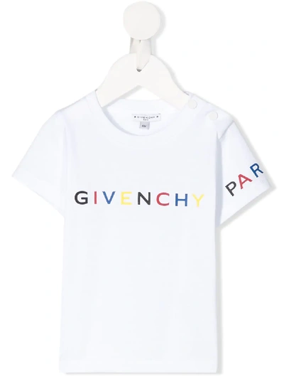 Givenchy Babies' Logo Jersey T-shirt In White