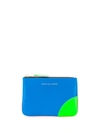 Comme Des Garçons Super Fluo Wallet In Blue