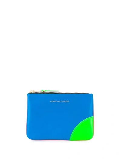 Comme Des Garçons Super Fluo Wallet In Blue