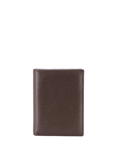 Comme Des Garçons Plain Bifold Wallet In Brown