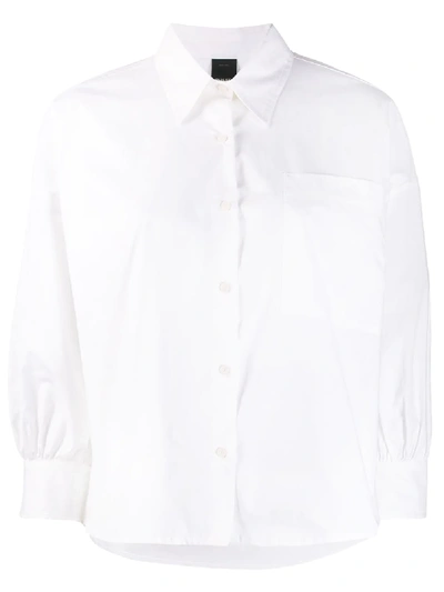 Pinko Pointed Collar Relaxed-fit Shirt In White