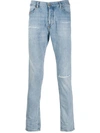 DIESEL DISTRESSED SLIM-FIT DENIM JEANS