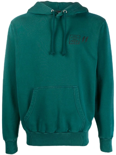 Diesel Graphic-print Hoodie In Green