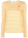 Comme Des Garçons Play Striped T-shirt In 黄色