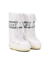Moon Boot Kids' Icon Tall Nylon Snow Boots In White