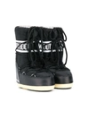 Moon Boot Lace Up Logo Snow Boots In Black