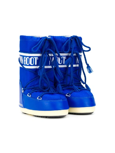 Moon Boot Kids' Tecnica Boots In 蓝色